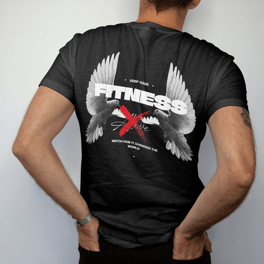 Keep your Fitness Oversized Shirt (Rückendruck)
