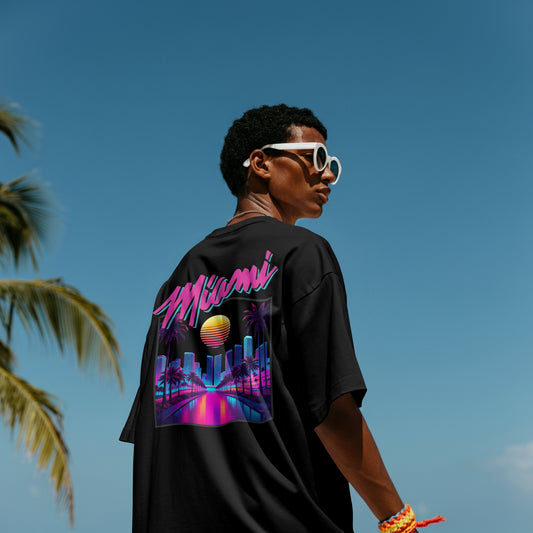 Miami Vibes Oversized Shirt (Beidseitiger Druck)